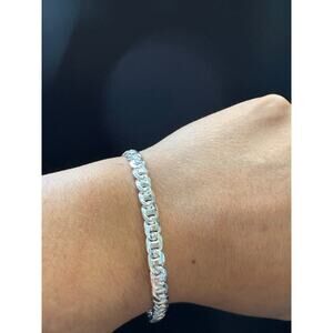 Sterling Silver 925 Gucci Link Bracelet - 7"